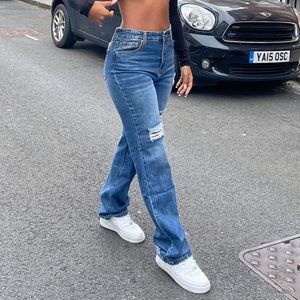 Fashion Nova We belong together stressed denim Boyfriend jeans